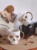 Dark Gothic Style Art Bone Skull Mug High-end Quirky Niche Design Cup Halloween Gift