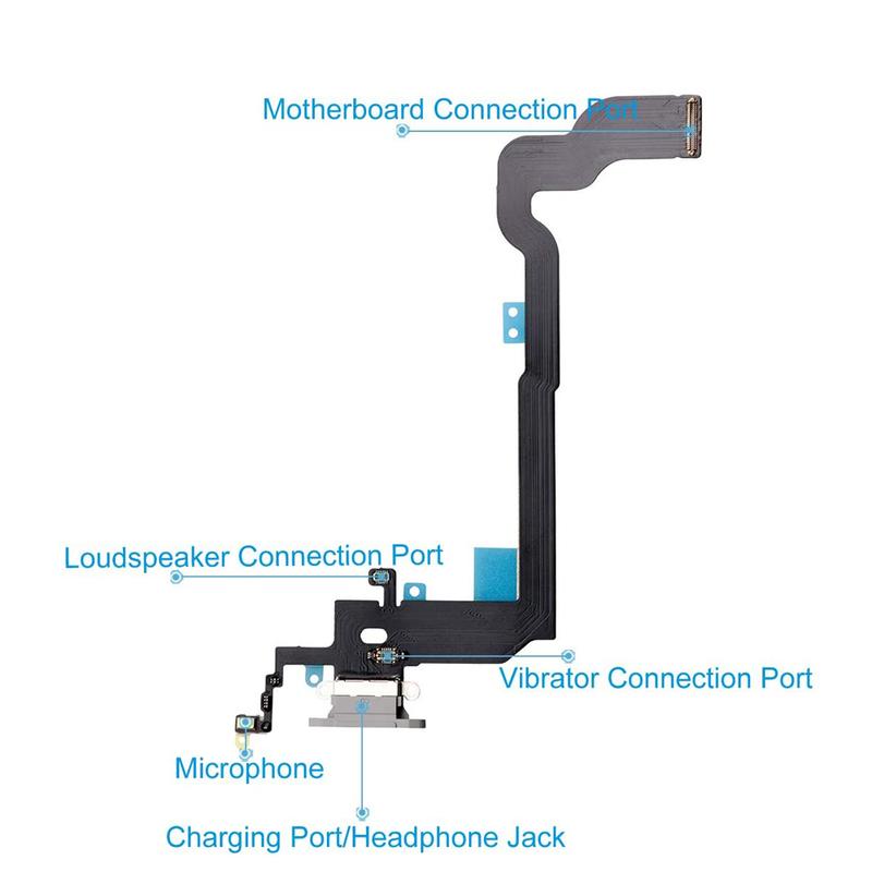 Charging Port Dock Flex Cable For iPhone X XR XS Max USB Charger Connector With Microphone Replacement