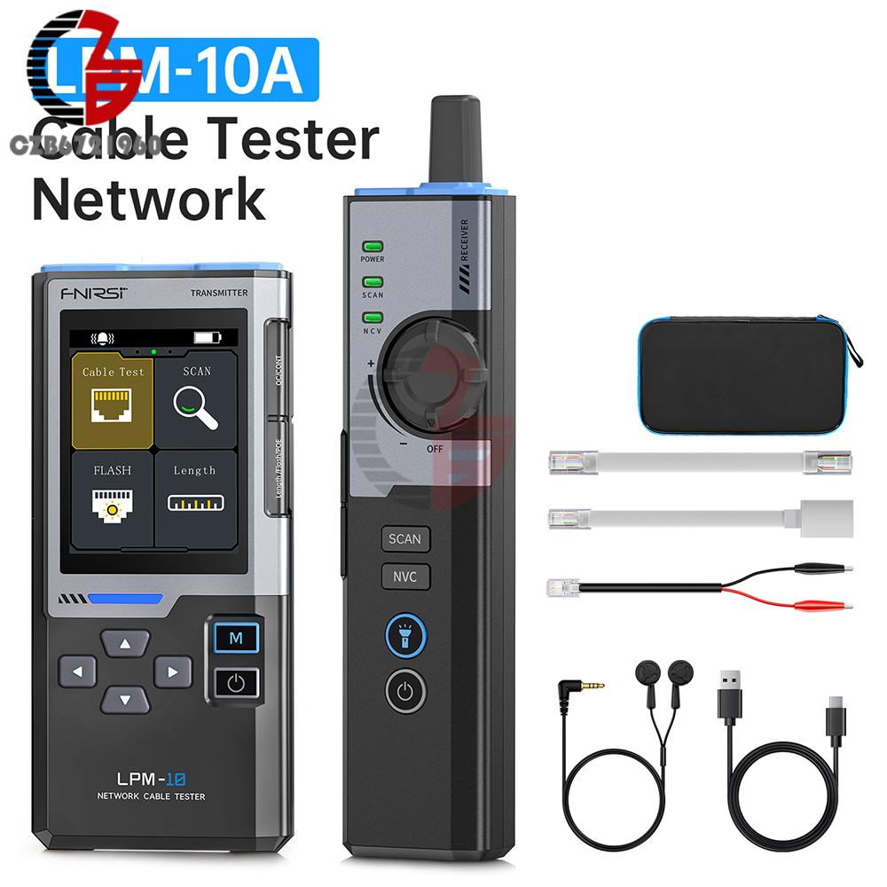 

FNIRSI LPM-10A LAN Cable Finder RJ45/RJ11 Line Tester Anti-interference POE Network Cable Detection Repair Tools