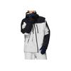 Li Ning Skateboard Series Printed Letter Zipper Hoodie Reflective Loose Jacket Unisex Jacket White AHXS001-2