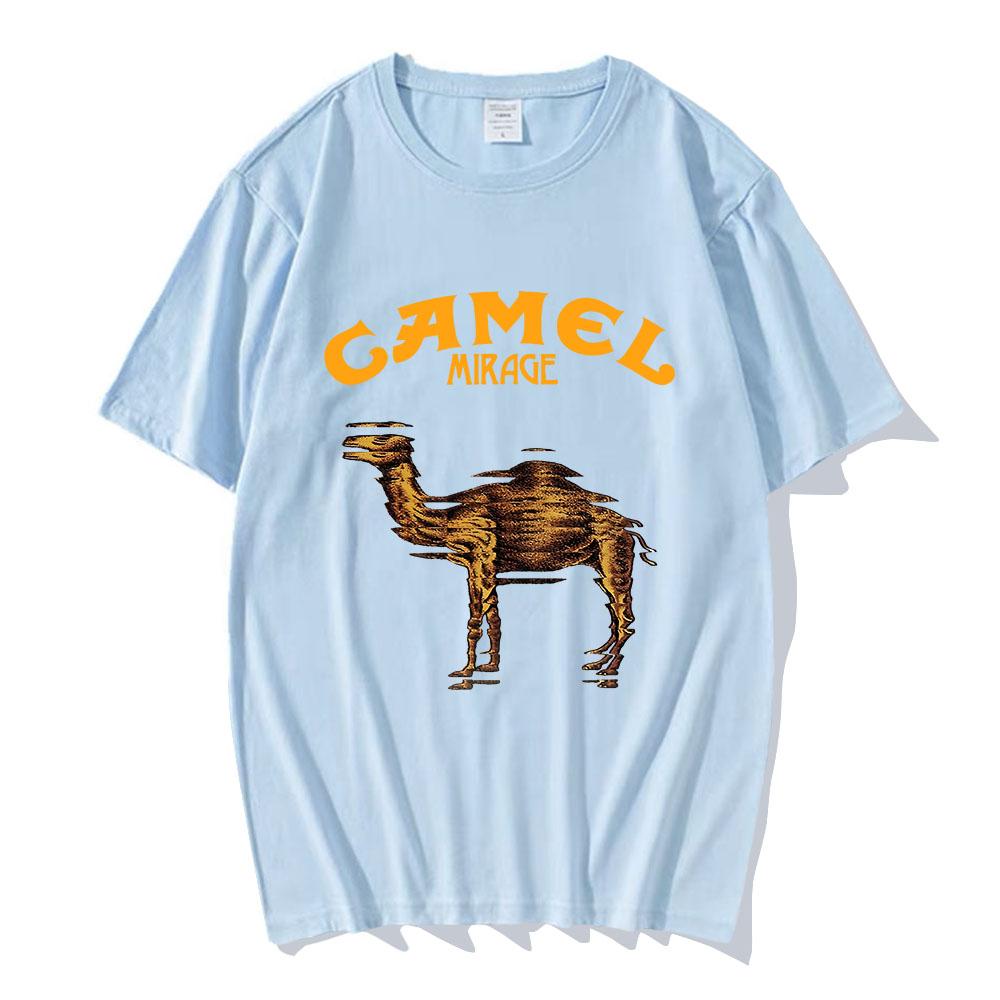 Retro Camell Cigarettes T-Shirt Vintage Cotton Male Tops Tees Short Sleeve Casual Streetwear Men Women Clothing Harajuku T Shirt
