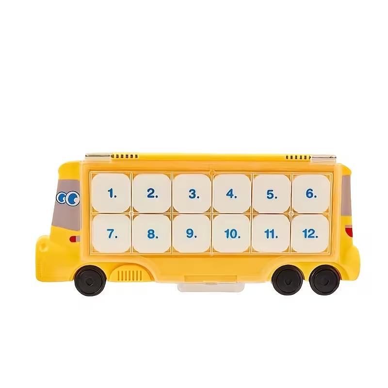 Children s Educational Toys Logical Thinking Cartoon School Bus Visual Perception Basic Baby Montessori Learning Toys for Game