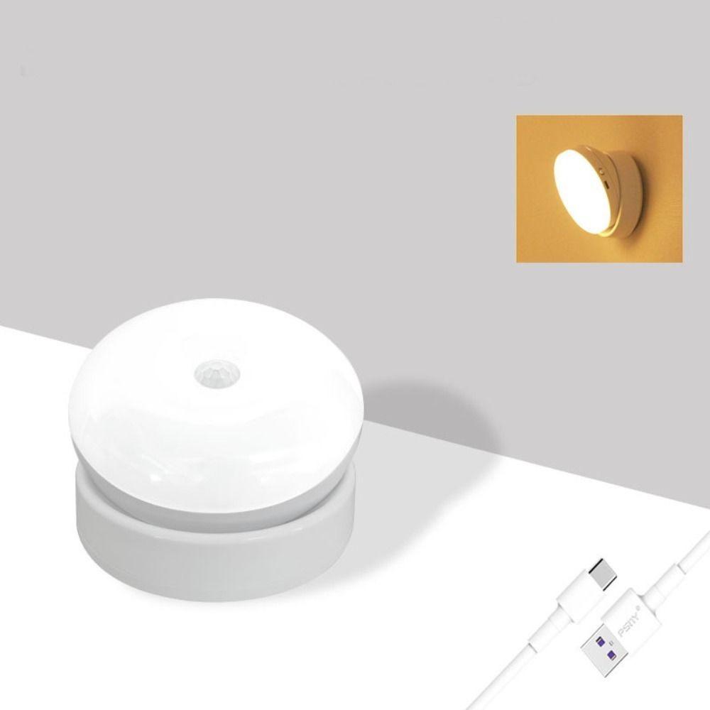 USB Charging Motion Sensor Light 360 Rotated Wall Lamps Home Accessories LED Night Light  Bedside