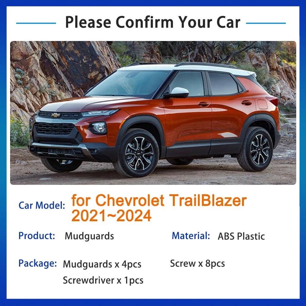 4x for Chevrolet TrailBlazer  2022 2023 2024 MudFlaps Mudguards Splash Guards Fender Flare Front Rear Wheels Car Accessories