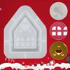 Silicone 3D House Mould Plaster Mould DIY Tea Light Mould Decorative Epoxy Resin Casting Mold Non Stick for Art Craft