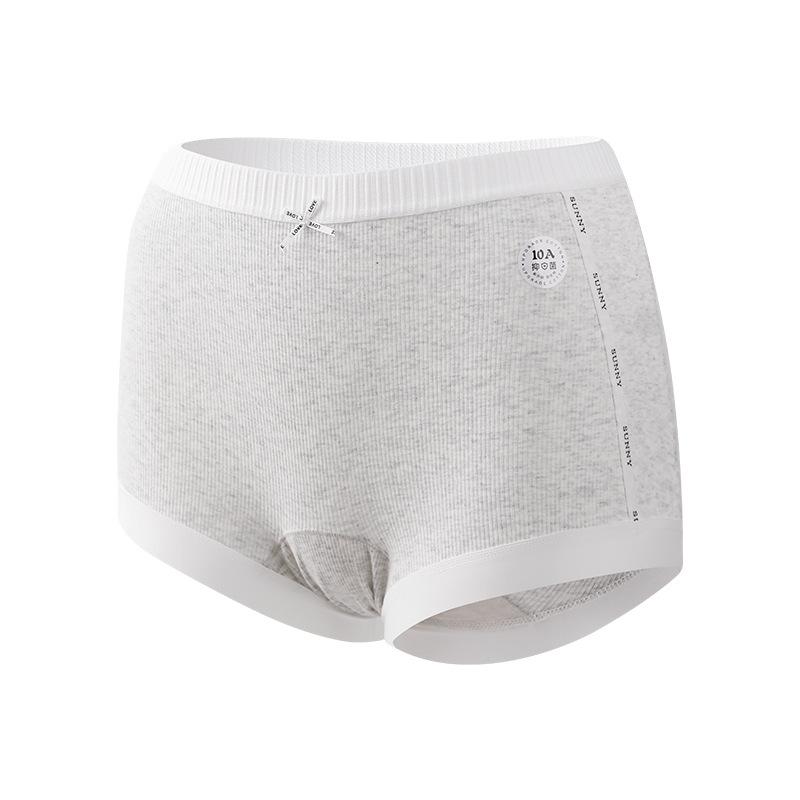 Plussize Women's Solid Color Anti   Tarnished No Mark Breathable Non  Hem Mid  Waisted Flat Angle Briefs