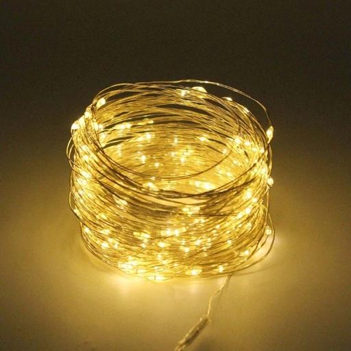 Girlanda Solarna Drucik Lampki Ogrodowe Ozdoba Na Choinkę 200 Led Ciepłe