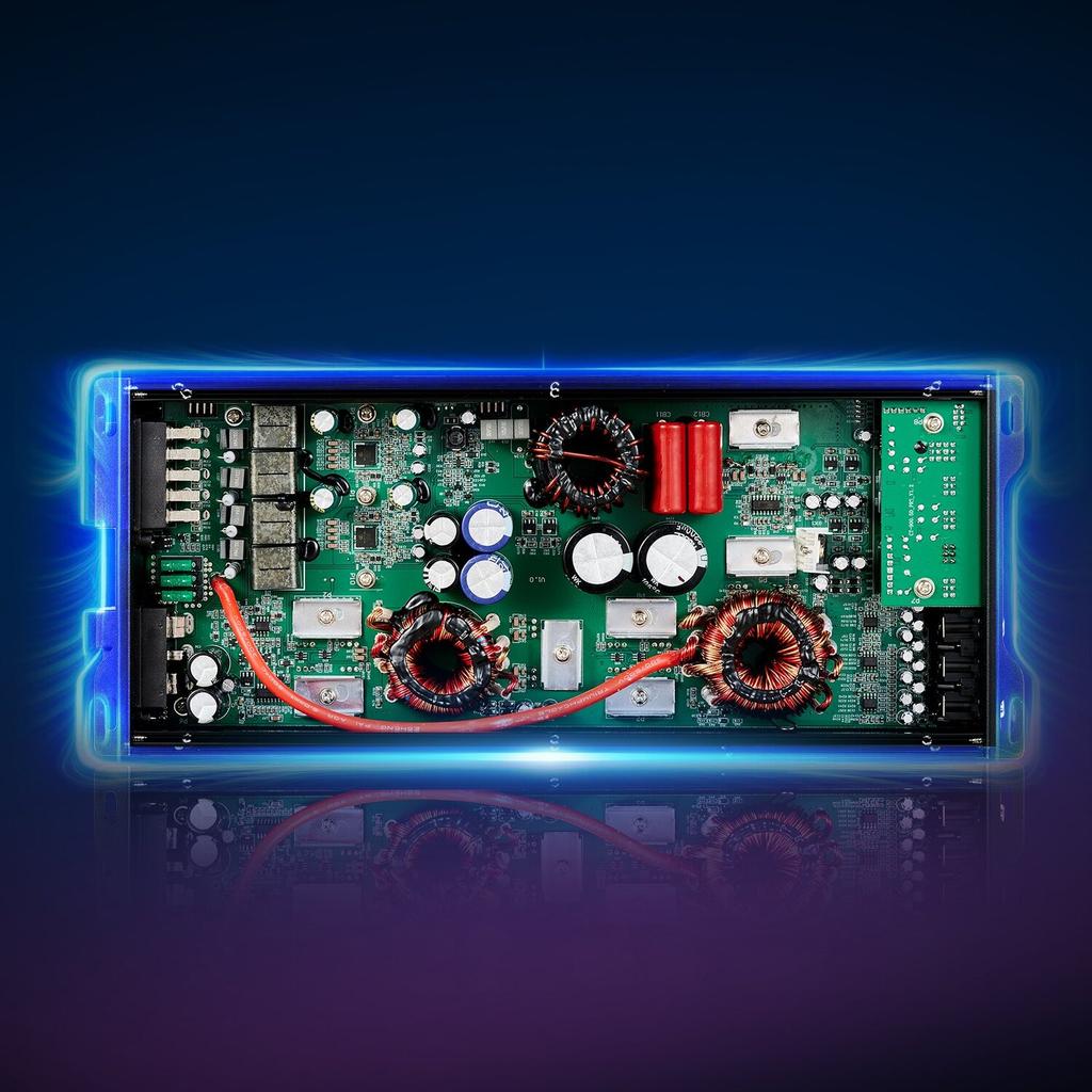 Car Audio Amplifier, 5-Channel Bridgeable Car Amplifier, Multichannel Class D Stereo Amp, Max. 4 X 100W At 4 Ohms / 4 X 200W At 2 Ohms + 1 X 1000W At