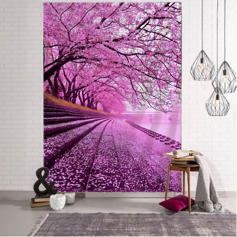 Beautiful Forest Waterfall Tapestry Natural Landscape, Wall Mounted, Background Cloth, Home Living Room Bedroom Wall Decoration