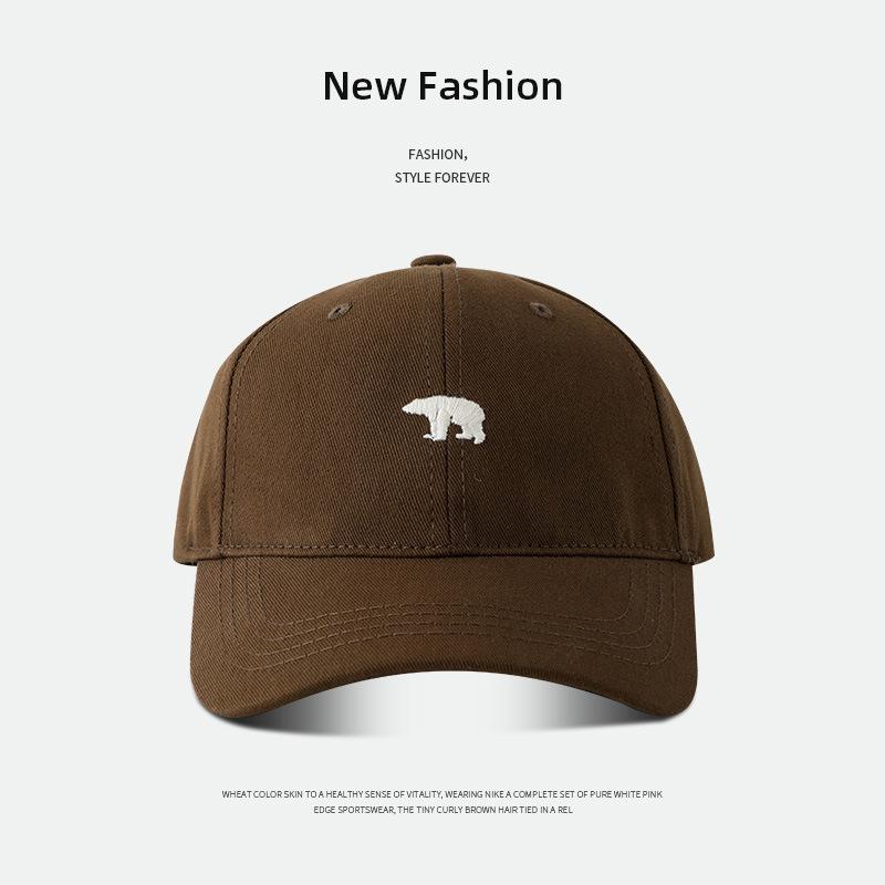 Grinding baseball cap men's simple hat women's season big head circumference showing face small wide brim cap
