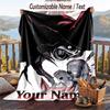Custom Text Flannel Throw Blanket, Lightweight Cozy Bed Sofa BlanketThe Babadook