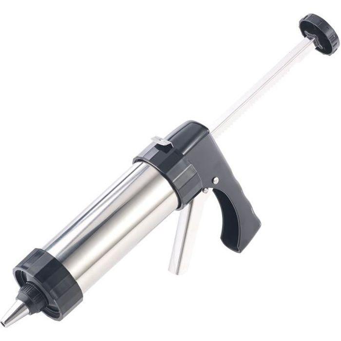 Pistolet À Pâtisserie - ROSENSTEIN & SOHNE - 8 Disques - 8 Douilles - Acier Inoxydable - Aluminium