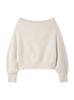 Snidel Fox Alpaca Pullover SWNT244040 IVR Women's Off-the-Shoulder