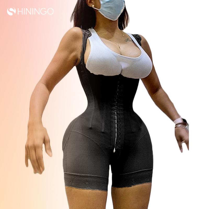 3 Rows Hook Eye Closure Body Shaper Vest High Compression Waist Trainer Shapewear Xs чёрный