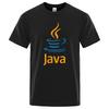 Sommer Herren T-Shirt Hohe Qualität 100% Baumwolle Lustiges JAVA Design Druck Lässig Cool Rundhals T-Shirt Herren Oberteil für Männer Hip Hop ...