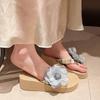 Blumen Sommer Mode Ethnische Zehensandalen - Rutschfeste Dicke Sohle Strand Badeschuhe