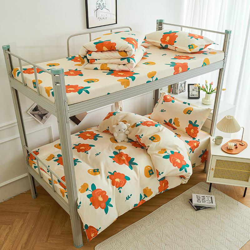 2026 Plush Student Dorm Single Bunk Bed 3-Piece Set - Cozy, Soft, Skin-Friendly