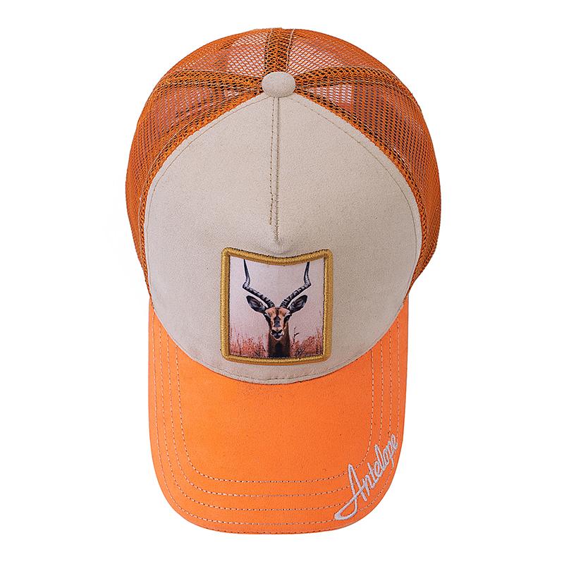 Women Rich Color Trucker Hat Antelope Pattern Patch Design Suede Hat Male Female Summer 9 Styles Animal Baseball Cap For Men And