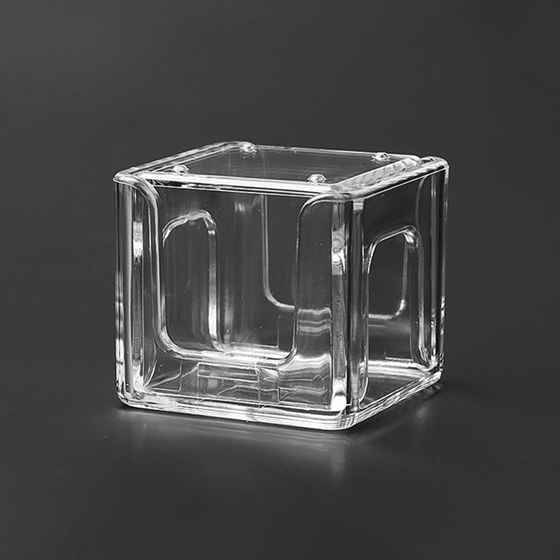 1Pc Transparent Acrylic Billiard Chalk Protection Box Anti-Fouling Moisture-Proof Single/Two Chocolate Powder Storage Box
