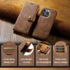 DG.Ming for IPhone 18 17 16 Pro Max 15 14Plus 12 11 13Mini Luxury 2-Folding Wallet Case Detachable Leather Magnetic Flip Cover Case