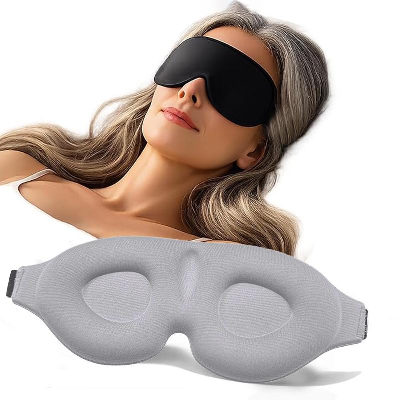 

Unisex 3D Contoured Sleep Eye Mask, Comfortable and 100% Light-blocking, Fits the Eye Area Perfectly. світло-сірого кольору