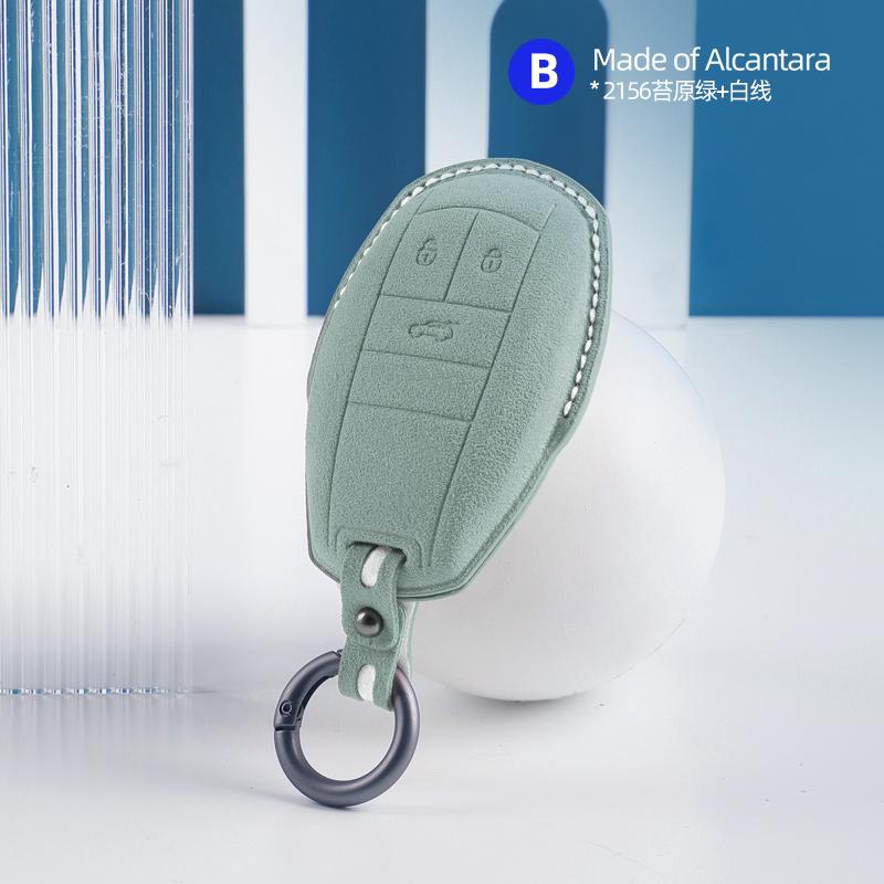 

3 buttons Applicable To Bentley Car key case cover Holder Continental Speeding Musanne Alcantare Suede Modification