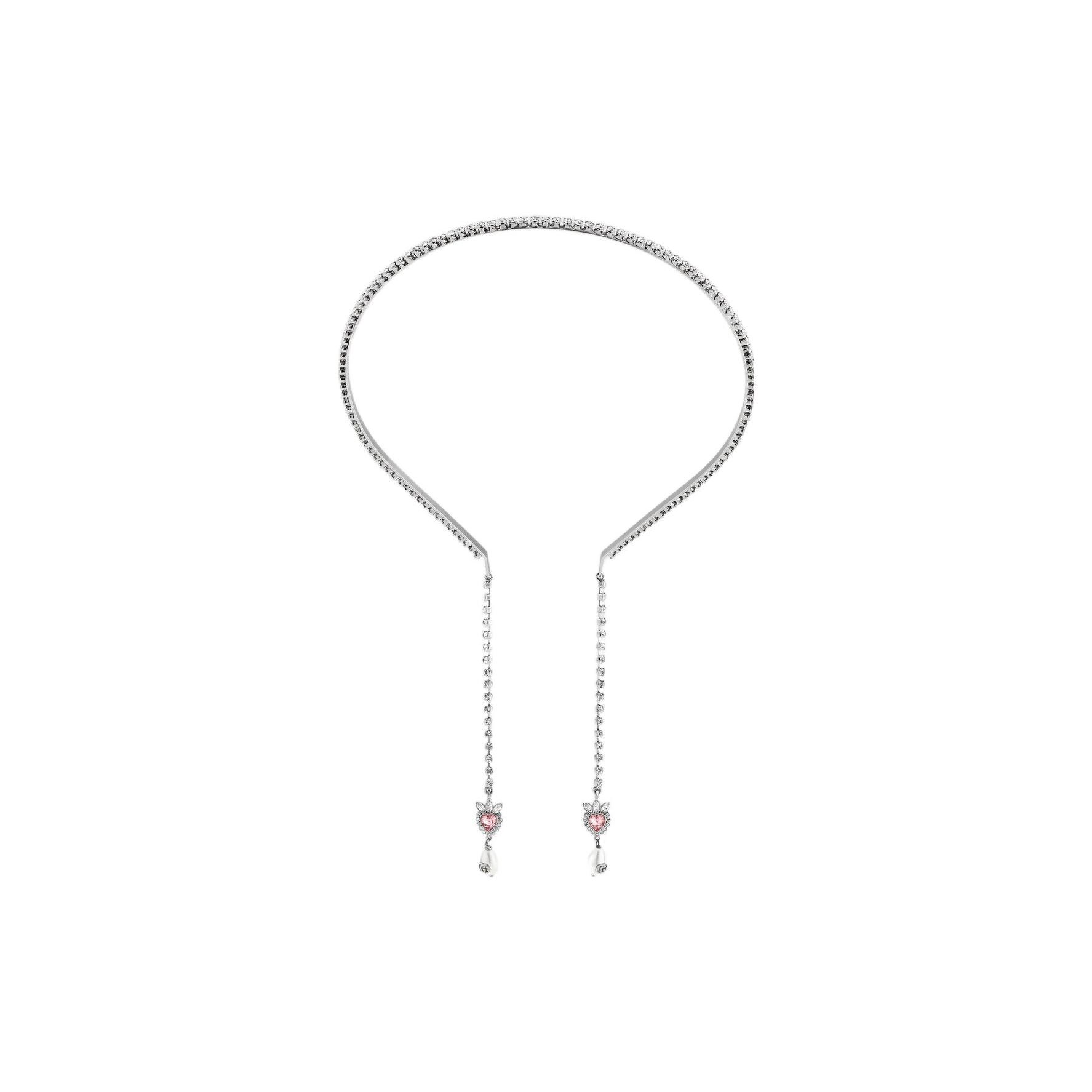 

Gucci Lovelight Double G Heart Crystal Metal Resin Headband Women accessories Silver 702731-I7888-8515 Silver,F
