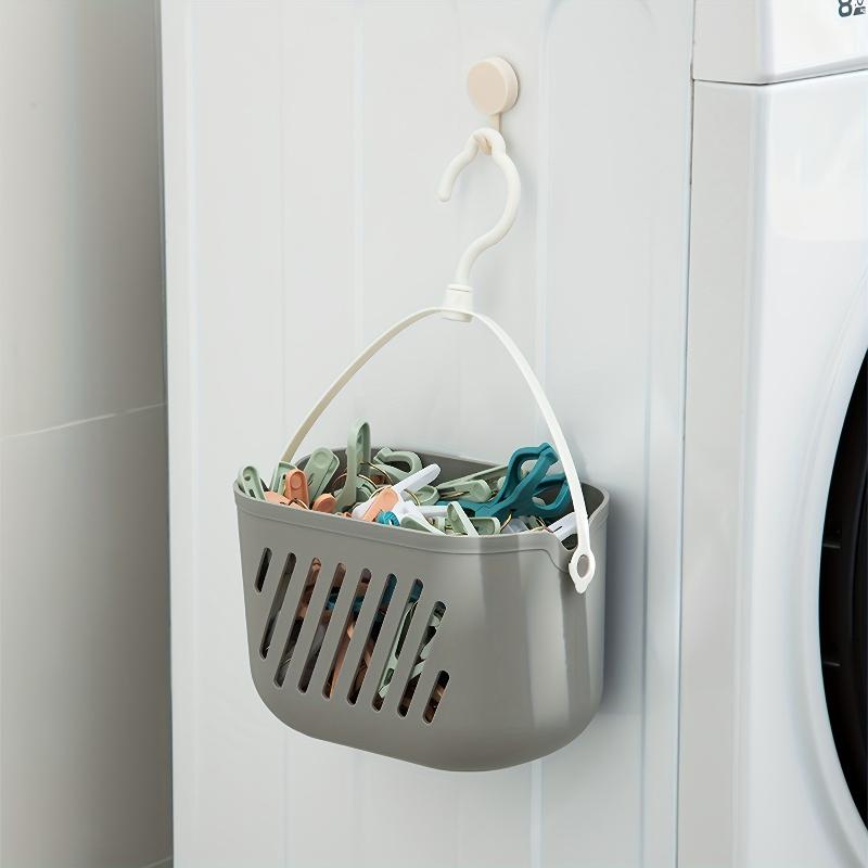 Plastic Hanging Storage Basket with Hook Open Bath Basket Home Supplies Drain Organizer Boxes Bathroom Kitchen Storage Supplies