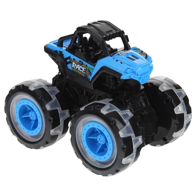Monster Truck Samochód Terenowy Jeep Auto Off Road Dźwięk Światło Niebieski