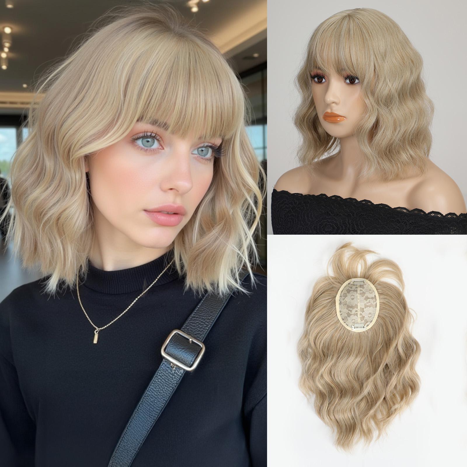 

Короткий кудрявый волнистый парик боб 12 дюймов длиной до плеч со средним пробором короткий коричневый парик термостойкий синтетический парик для вечеринки костюма косплея для девочек носить парики