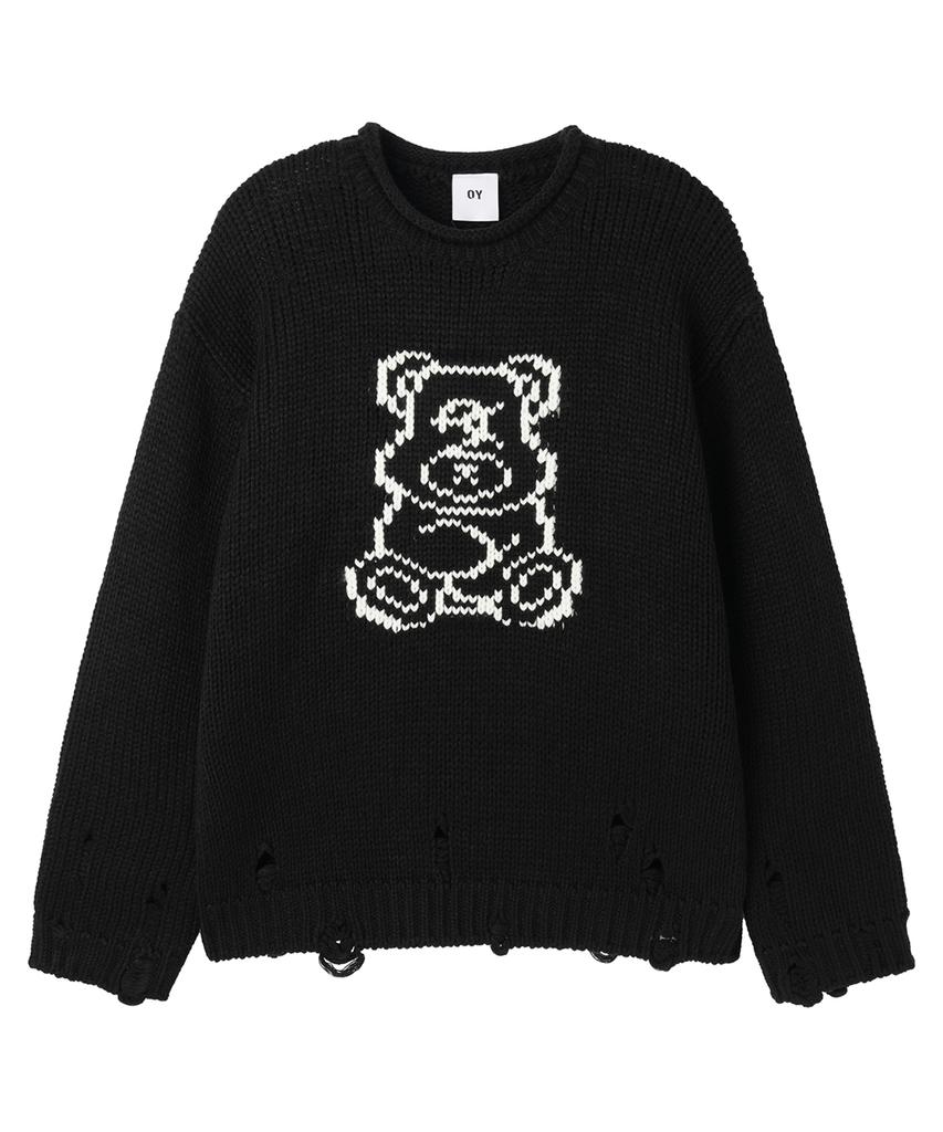 Opeunyadeu(Owai) Dolly Destroyed Knit - Black