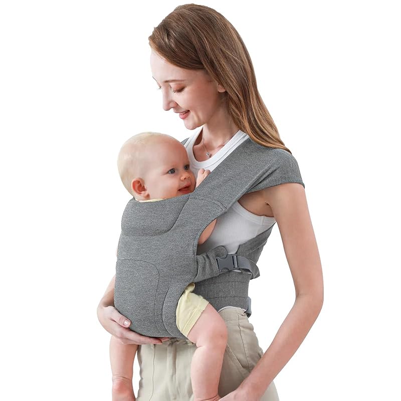 Newborn Carrier, Cozy Baby Carrier, Ergonomic Baby Wrap Carrier, Light Blue