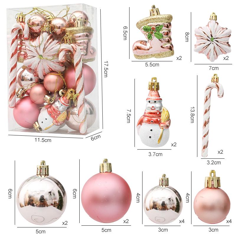 29/20Pcs Christmas Tree Balls Hanging Pendant Candy Cane Pine Cone Ornament Set Christmas Home Decoration 2025 Navidad New Year