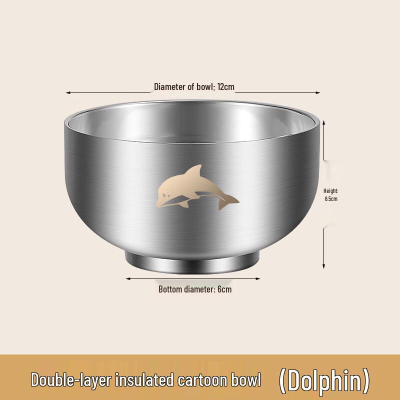 Ruhan 304 Stainless Steel Double-Layer Insulated Bowl