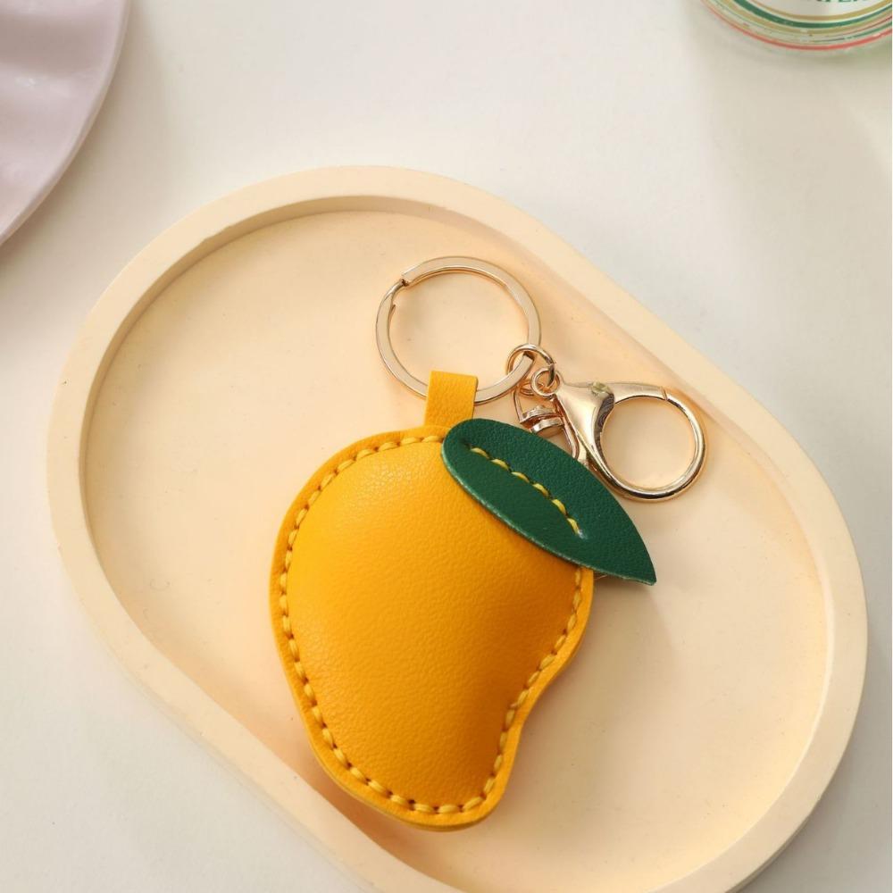 Cute Fruit Pendant Strawberry Bag Pendant Portable Leather Keychain  Gift