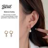 Stylish City Earrings 1 Pair Pearl for Women Small Hoop
