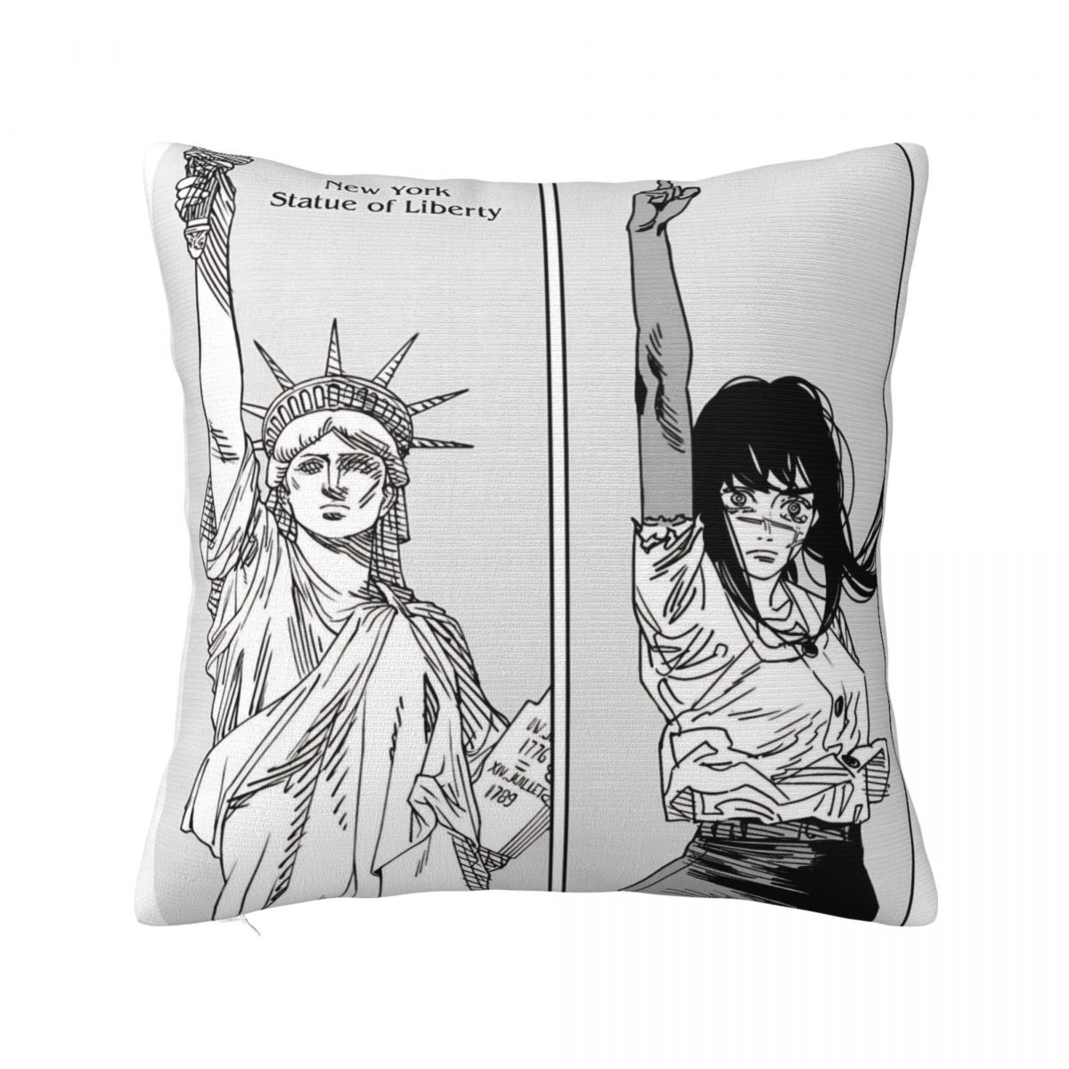 Yoru Chainsaw Man War Devil Pillowcases Polyester Living Room Asa Mitaka Cushion Cover Funny Throw Pillow Case 30x30cm 12x12in