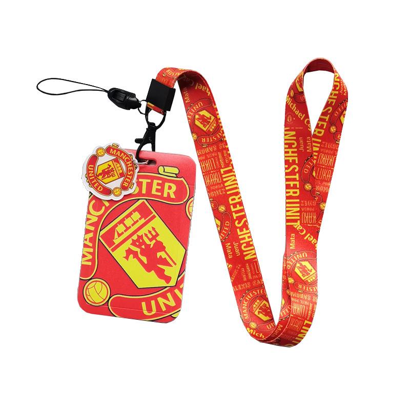 Cartoon Animation Hard Bus Push Card Sleeve Heat Transfer Student Campus Card Polyester Drop Lanyard Work Card Meal Card Football