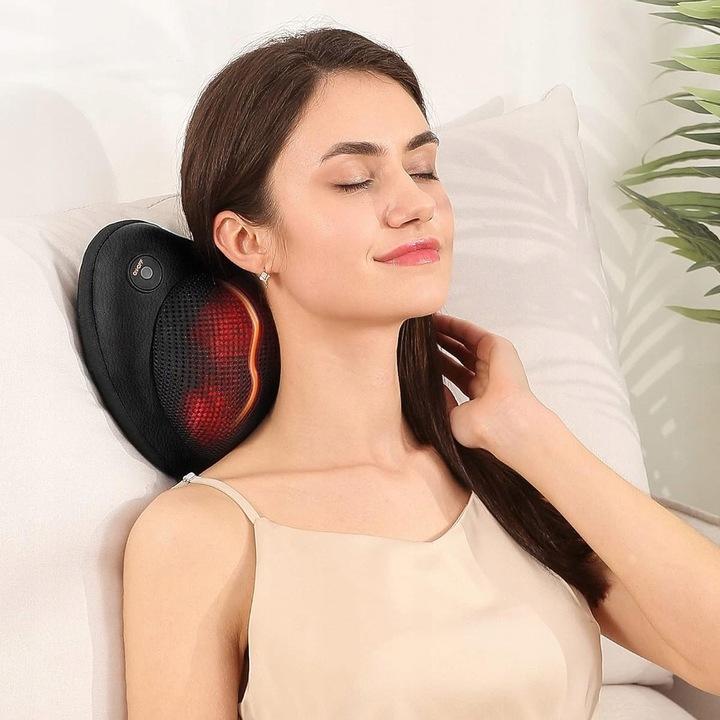 Masażer Shiatsu Poduszka Masująca Plecy Ciało Kark Na Bóle Kręgosłupa 2W1