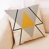 NEW Geometric Deer Cushion Yellow Geometry Decorative Pillows Linen Pillowcase Creative Home Decoration for Sofa Countryside