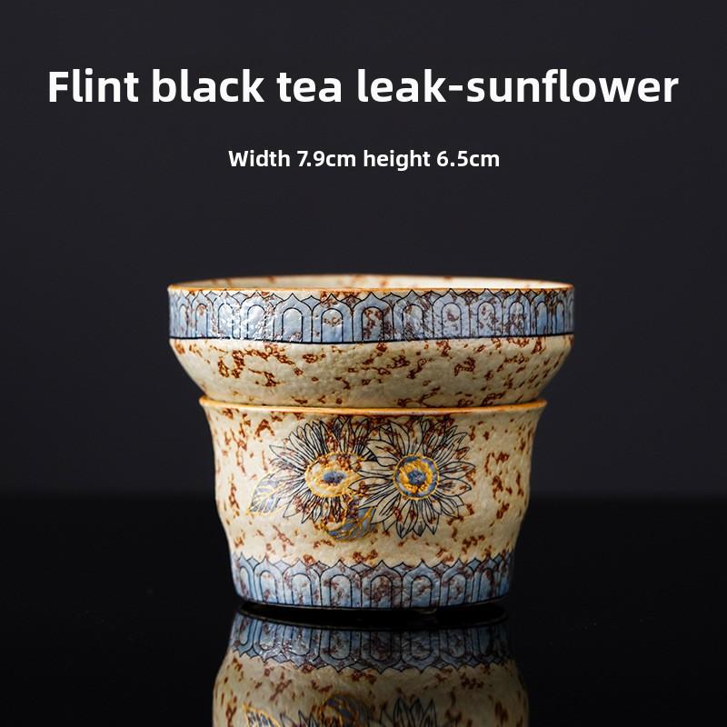 Blue and White Porcelain Tea Strainer Integrated with Ru Kiln Fairness Cup Chinese Style Filter for Gongfu Tea Ceremony