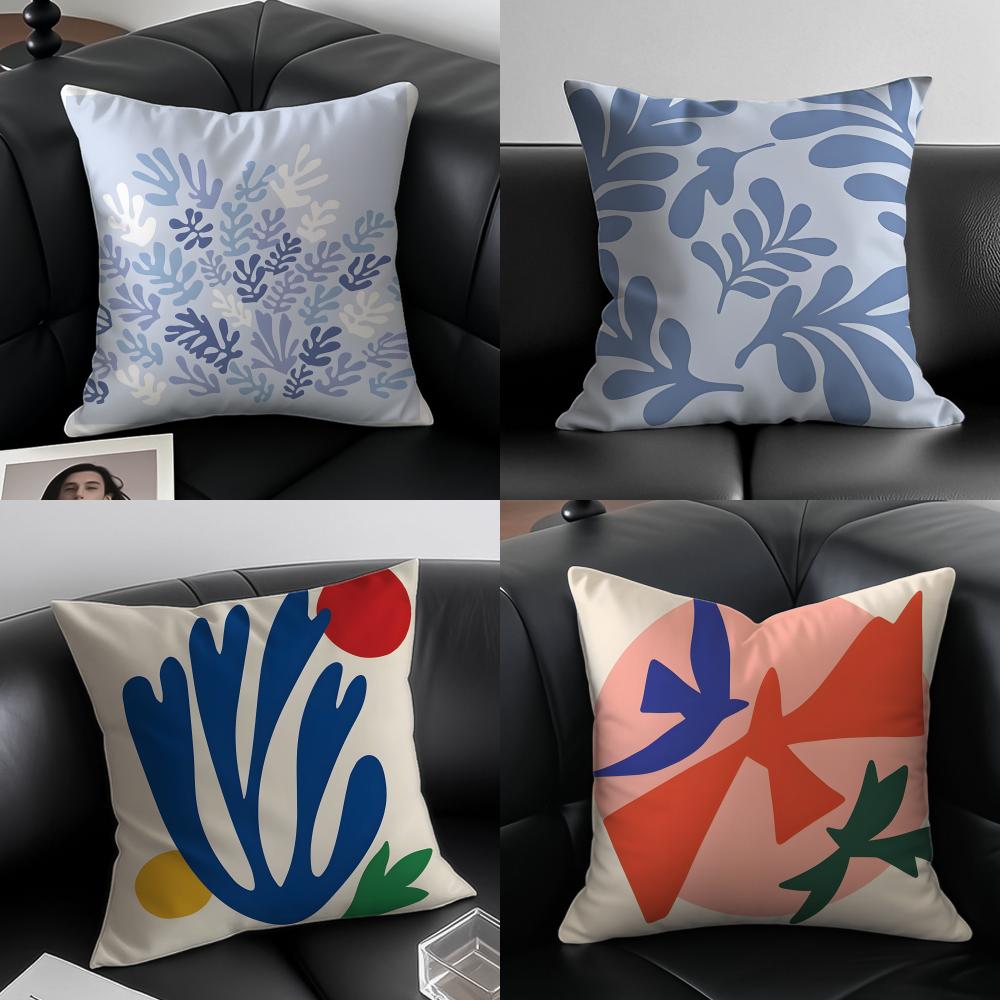 H-Henri M-Matisse Painting Art Cushion Cover Pillow Case Anti-Dustmite Invisible Zipper Silky Plush Cushion