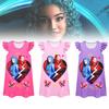 Charming New Kids Flying Sleeve Dress Descendants 4 Halloween Girl's Nightgown With Milk Silk Fabric Ideal For Summer Wear