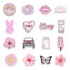 50 New Pink Fresh Graffiti Stickers Car Water Cup Mobile Phone Waterproof Stickers