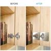 20/1sets Stainless Steel Square Furniture Hinges Repair Plates with Holes Screws Door Hinge Mounting Plate for Cupboard Wardrobe