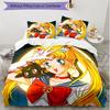 3pcs Duvet Cover Set (1*Duvet Cover + 2*Pillowcase, Without Core), Sailor Moon Print Soft All‑Season Bedding Set, Home Bedroom Decor Gift