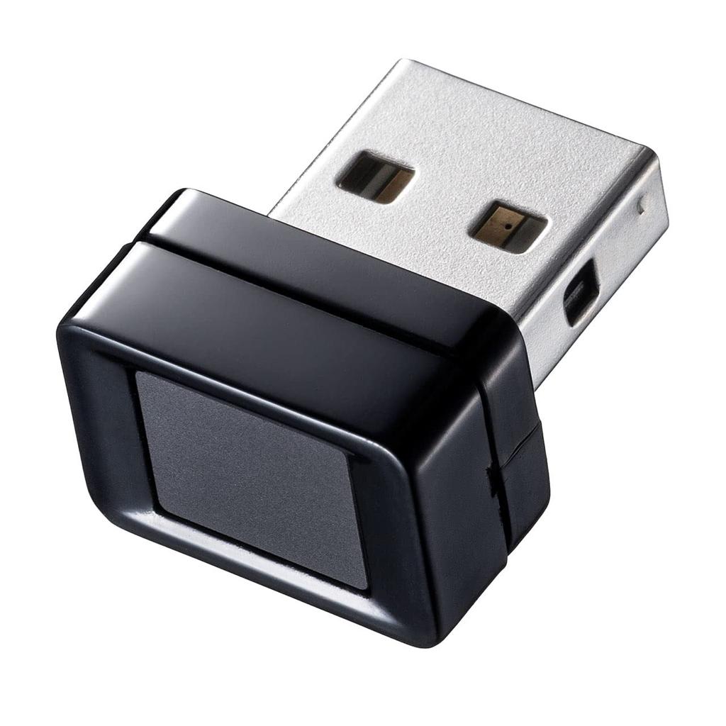 Sanwa Direct USB Fingerprint Reader with Windows Hello, Windows 11 and 10 Support, Supports up to 10 Fingerprints, 400-FPRD1
