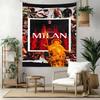 Ac Milan Sienos Dekoracija Gobelenas Menas Gyvūno Atminimui Gimtadieniui Vestuvių Šventei Fonas Šeimos Dovana