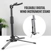 ERYUE Foldable Digital Wind Instrument Stand with Adjustable Metal Aerophone Holder Instrument Stand