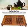 Kungfu Tea Tray Chinese Gongfu Tea Tray Drainage Water Storage Wood Tea Table with Drain Pipe
